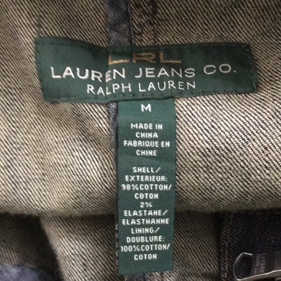 Lauren Jeans Co. Black Jean jacket. Size Medium - Picture 10 of 13